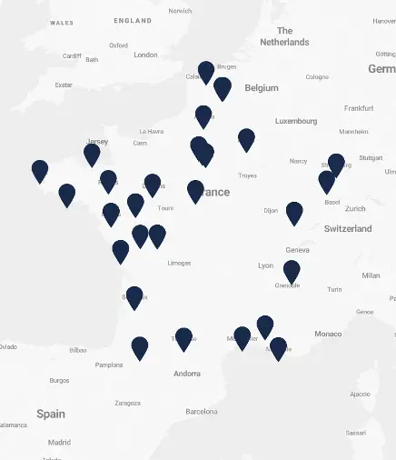 map of FIGURE participating schools