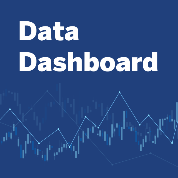 Blue image with Data Dashboard text and charts in the background